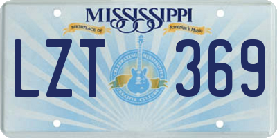 MS license plate LZT369