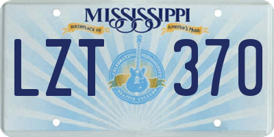 MS license plate LZT370