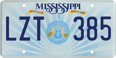 MS license plate LZT385