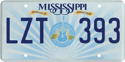 MS license plate LZT393