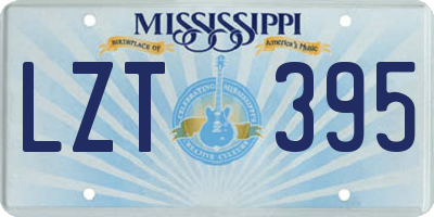MS license plate LZT395