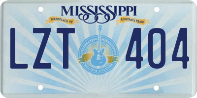 MS license plate LZT404
