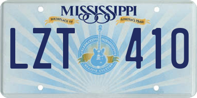 MS license plate LZT410