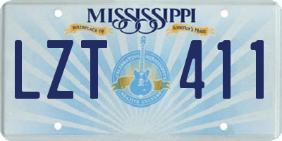 MS license plate LZT411