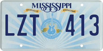 MS license plate LZT413