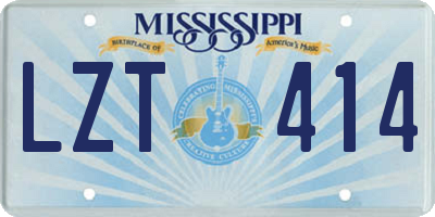 MS license plate LZT414
