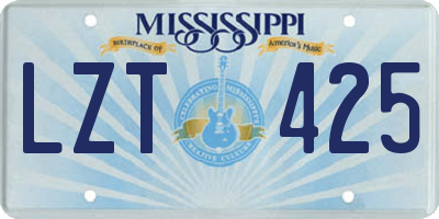 MS license plate LZT425