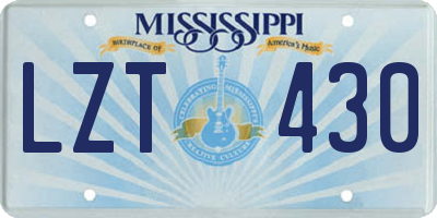 MS license plate LZT430