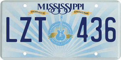 MS license plate LZT436