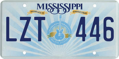 MS license plate LZT446