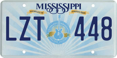 MS license plate LZT448