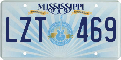 MS license plate LZT469