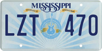 MS license plate LZT470