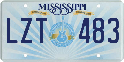 MS license plate LZT483