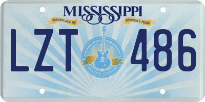 MS license plate LZT486