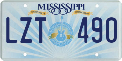 MS license plate LZT490