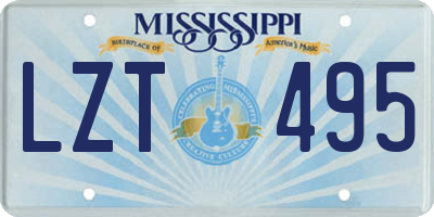 MS license plate LZT495