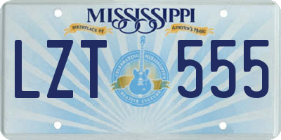 MS license plate LZT555