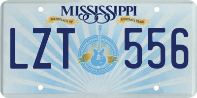 MS license plate LZT556