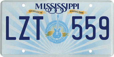 MS license plate LZT559