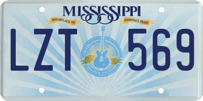 MS license plate LZT569