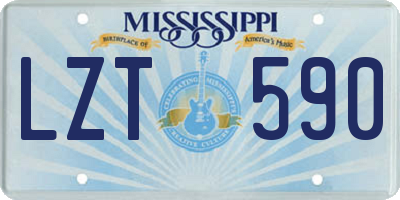 MS license plate LZT590