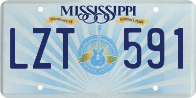 MS license plate LZT591