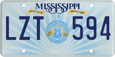 MS license plate LZT594