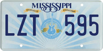 MS license plate LZT595