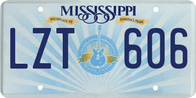 MS license plate LZT606