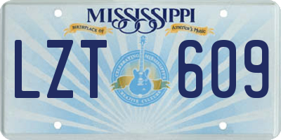 MS license plate LZT609