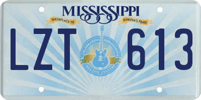 MS license plate LZT613