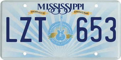 MS license plate LZT653