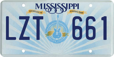 MS license plate LZT661