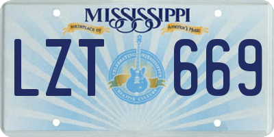 MS license plate LZT669