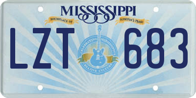 MS license plate LZT683