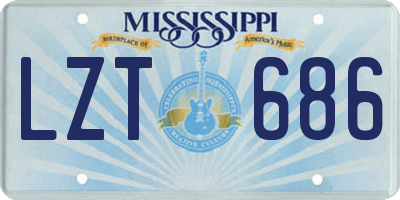 MS license plate LZT686