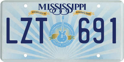 MS license plate LZT691