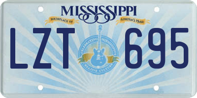 MS license plate LZT695