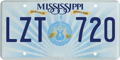 MS license plate LZT720