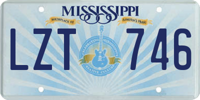 MS license plate LZT746
