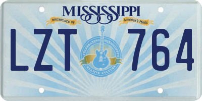 MS license plate LZT764