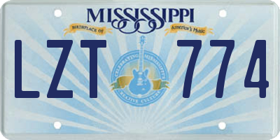 MS license plate LZT774