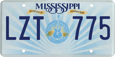 MS license plate LZT775