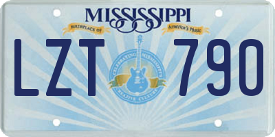 MS license plate LZT790