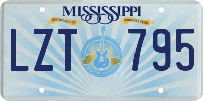 MS license plate LZT795