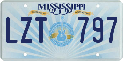 MS license plate LZT797