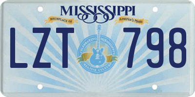 MS license plate LZT798