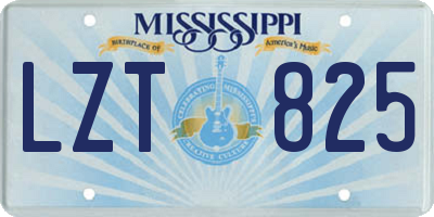 MS license plate LZT825