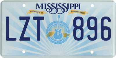 MS license plate LZT896